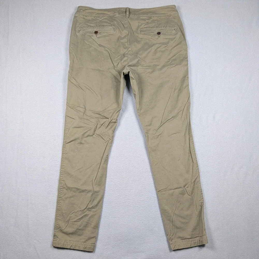 Abercrombie & Fitch Langdon Slim Chinos Mens 33x32 Olive Khaki Stretch Pants
